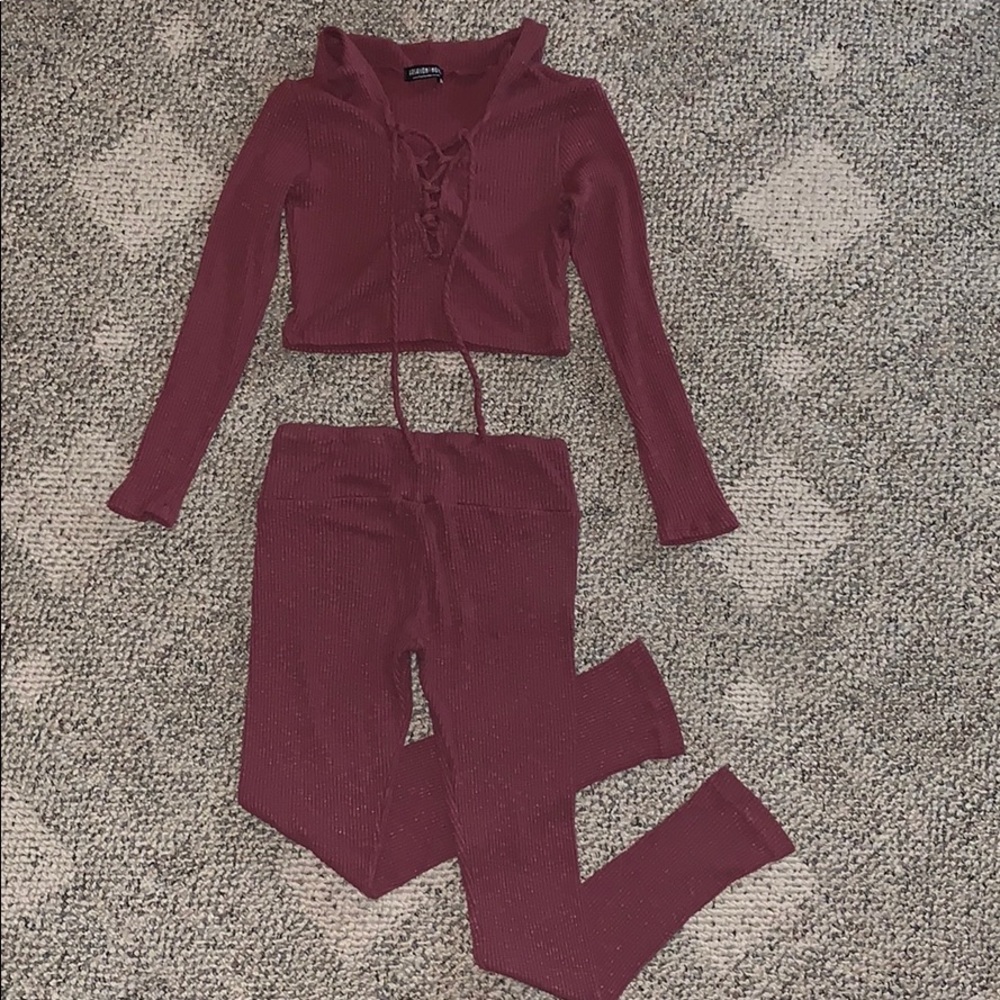 Fashion Nova Crop Sweat Set